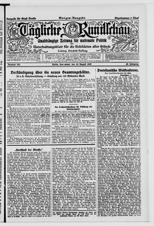 Tägliche Rundschau vom 19.08.1922