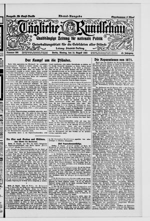 Tägliche Rundschau on Aug 21, 1922