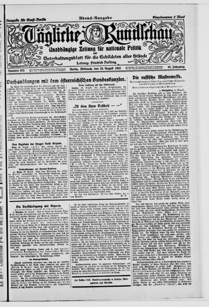 Tägliche Rundschau vom 23.08.1922