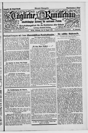 Tägliche Rundschau vom 23.08.1922