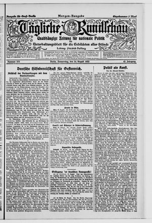 Tägliche Rundschau vom 24.08.1922