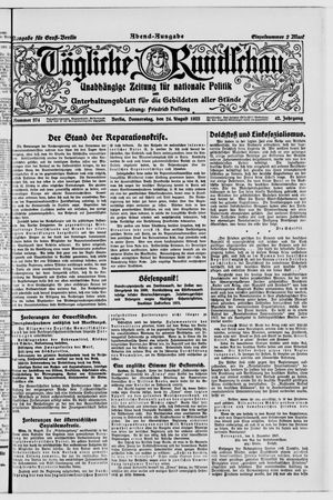 Tägliche Rundschau vom 24.08.1922