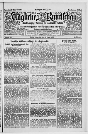 Tägliche Rundschau vom 24.08.1922