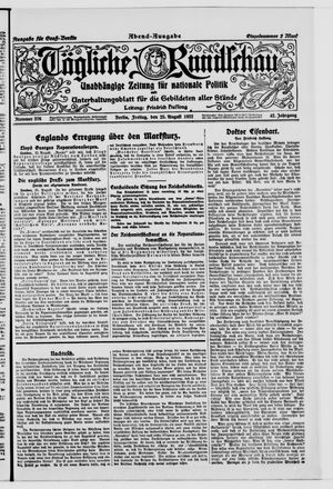 Tägliche Rundschau vom 25.08.1922