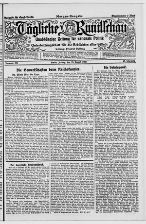 Tägliche Rundschau vom 25.08.1922