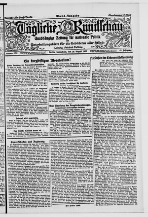 Tägliche Rundschau vom 26.08.1922