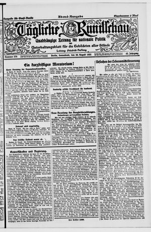 Tägliche Rundschau vom 26.08.1922