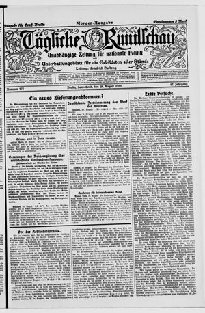 Tägliche Rundschau vom 26.08.1922