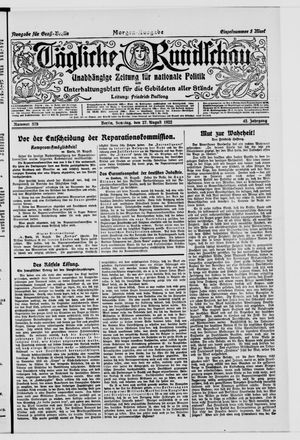 Tägliche Rundschau on Aug 27, 1922