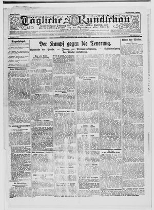 Tägliche Rundschau vom 03.09.1922