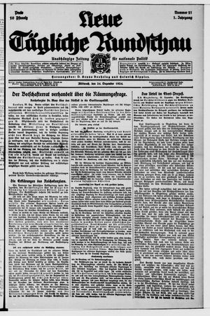 Tägliche Rundschau on Dec 24, 1924