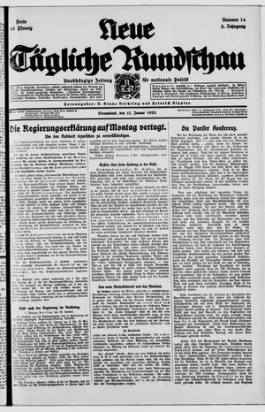 Tägliche Rundschau vom 17.01.1925