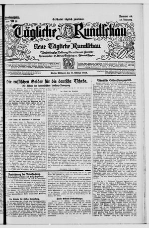 Tägliche Rundschau vom 11.02.1925