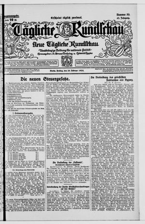 Tägliche Rundschau vom 20.02.1925