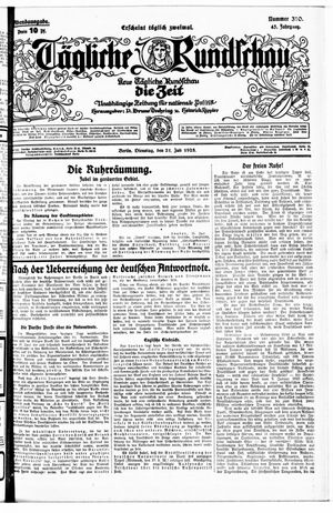 Tägliche Rundschau vom 21.07.1925