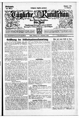 Tägliche Rundschau vom 07.09.1925