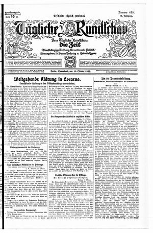 Tägliche Rundschau vom 10.10.1925