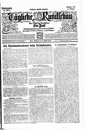 Tägliche Rundschau on Oct 21, 1925
