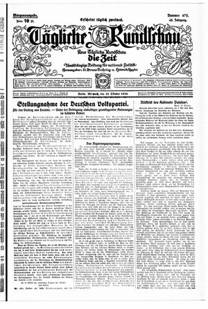 Tägliche Rundschau vom 28.10.1925