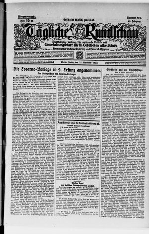 Tägliche Rundschau vom 27.11.1925