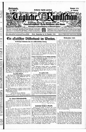 Tägliche Rundschau vom 24.12.1925
