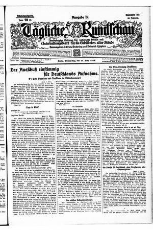 Tägliche Rundschau vom 11.03.1926