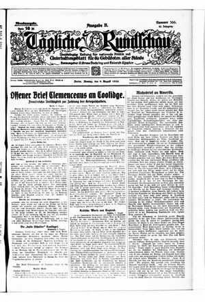Tägliche Rundschau vom 09.08.1926