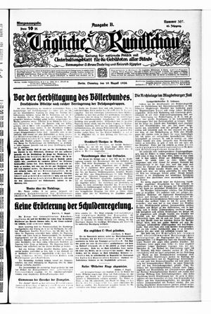 Tägliche Rundschau vom 10.08.1926