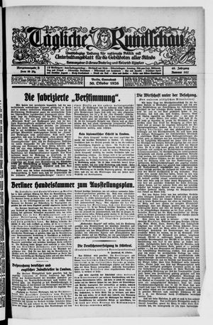 Tägliche Rundschau vom 30.10.1926