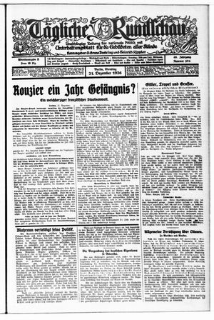 Tägliche Rundschau vom 21.12.1926