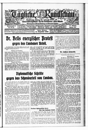 Tägliche Rundschau vom 22.12.1926