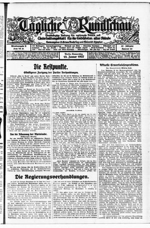 Tägliche Rundschau vom 13.01.1927