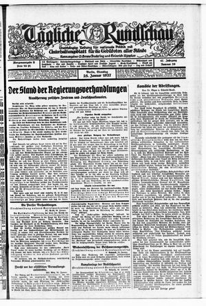 Tägliche Rundschau vom 25.01.1927