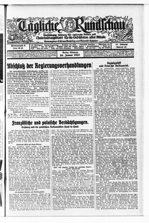Tägliche Rundschau on Jan 26, 1927
