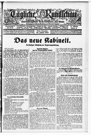 Tägliche Rundschau vom 29.01.1927