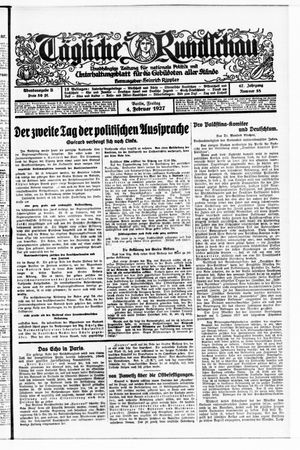 Tägliche Rundschau vom 04.02.1927