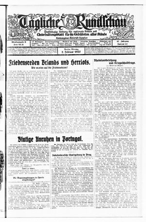 Tägliche Rundschau on Feb 7, 1927