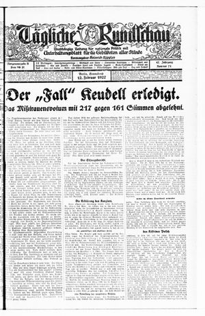 Tägliche Rundschau on Feb 12, 1927