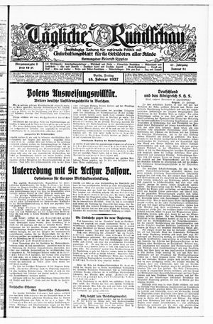 Tägliche Rundschau on Feb 18, 1927