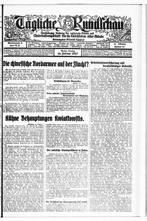 Tägliche Rundschau on Feb 18, 1927