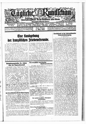 Tägliche Rundschau on Mar 2, 1927