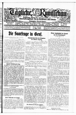 Tägliche Rundschau vom 09.03.1927