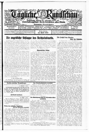 Tägliche Rundschau vom 15.04.1927