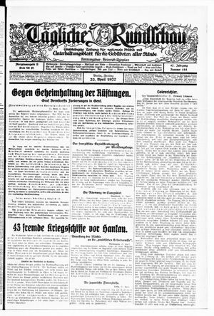 Tägliche Rundschau on Apr 22, 1927