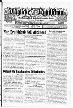 Tägliche Rundschau on Apr 22, 1927
