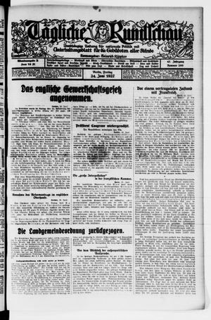 Tägliche Rundschau vom 24.06.1927