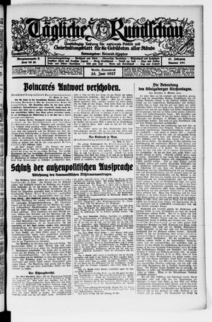 Tägliche Rundschau on Jun 25, 1927