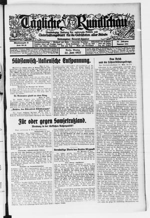 Tägliche Rundschau on Jun 27, 1927