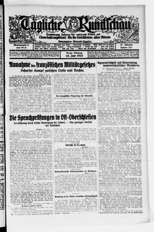Tägliche Rundschau vom 29.06.1927