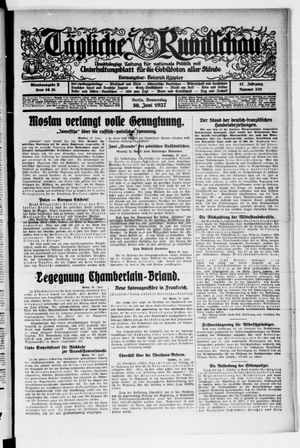 Tägliche Rundschau on Jun 30, 1927